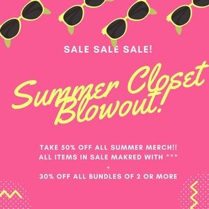 50% off!!!!! Super summer sale!!