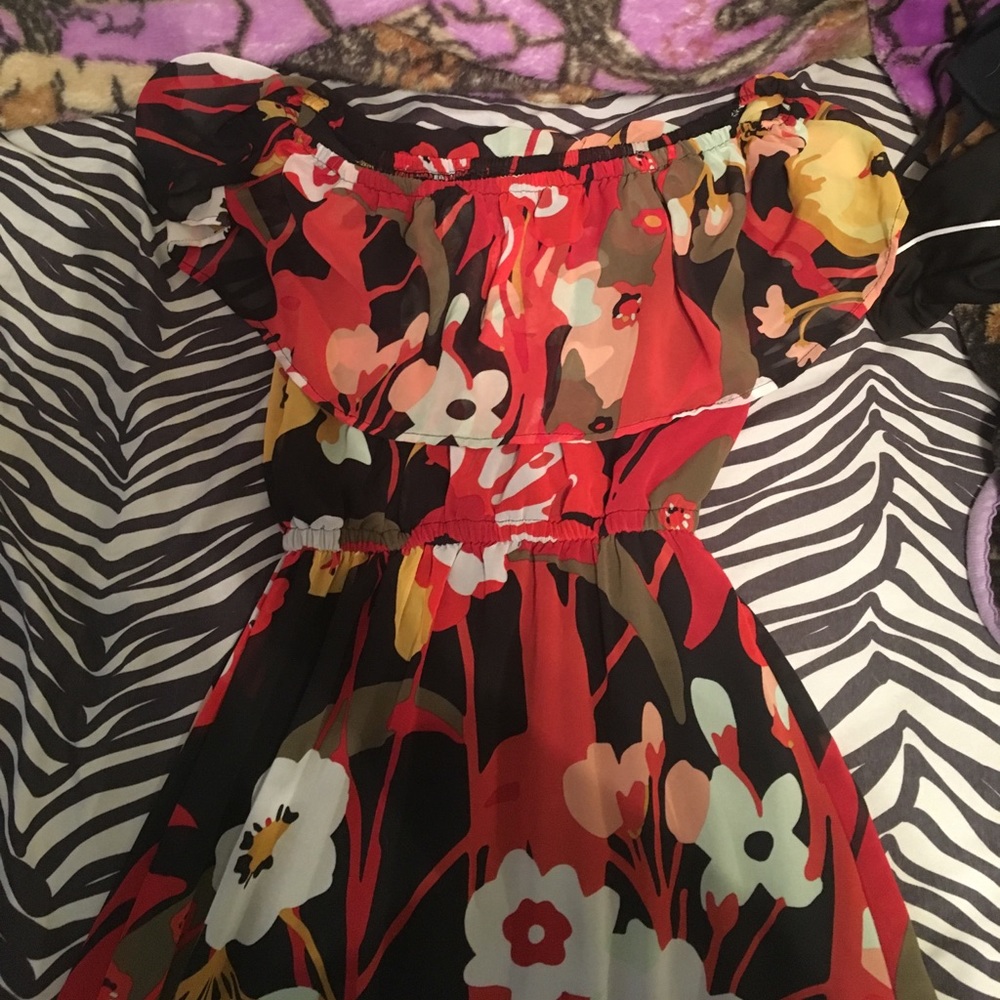 Off the shoulder floor length dress