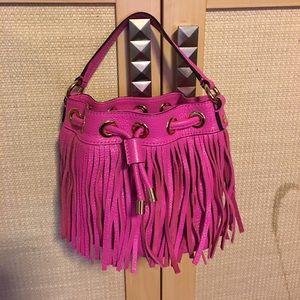 Milly New With out Tags Hot Pink Mini fringe Bag