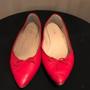 Jcrew red pointy flats