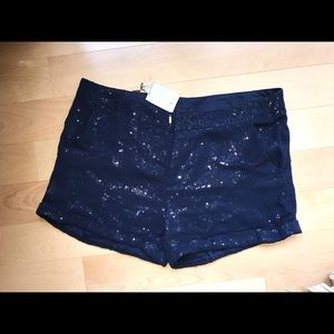 NWT Yoana Baraschi Sequin Navy Shorts size 4