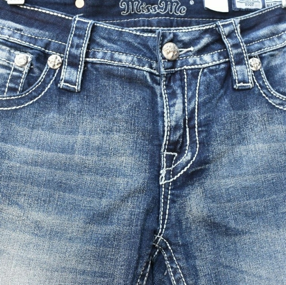 Miss Me Jeans sequin pocket boot cut 28-34 NEW - Picture 2 of 6