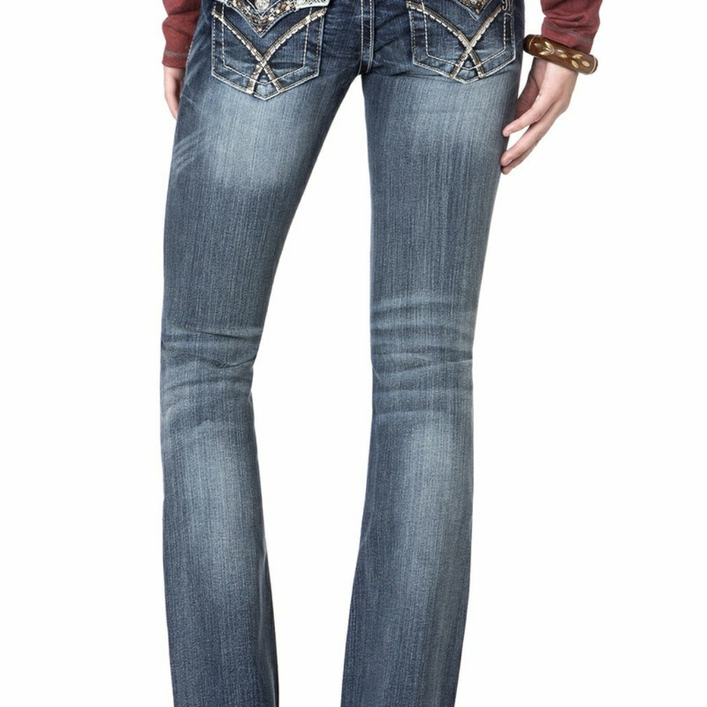 Miss Me Jeans sequin pocket boot cut 28-34 NEW - Picture 5 of 6