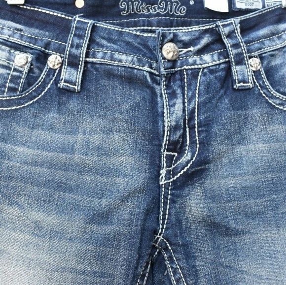 Miss Me Jeans sequin pocket boot cut 28-34 NEW - Picture 2 of 6