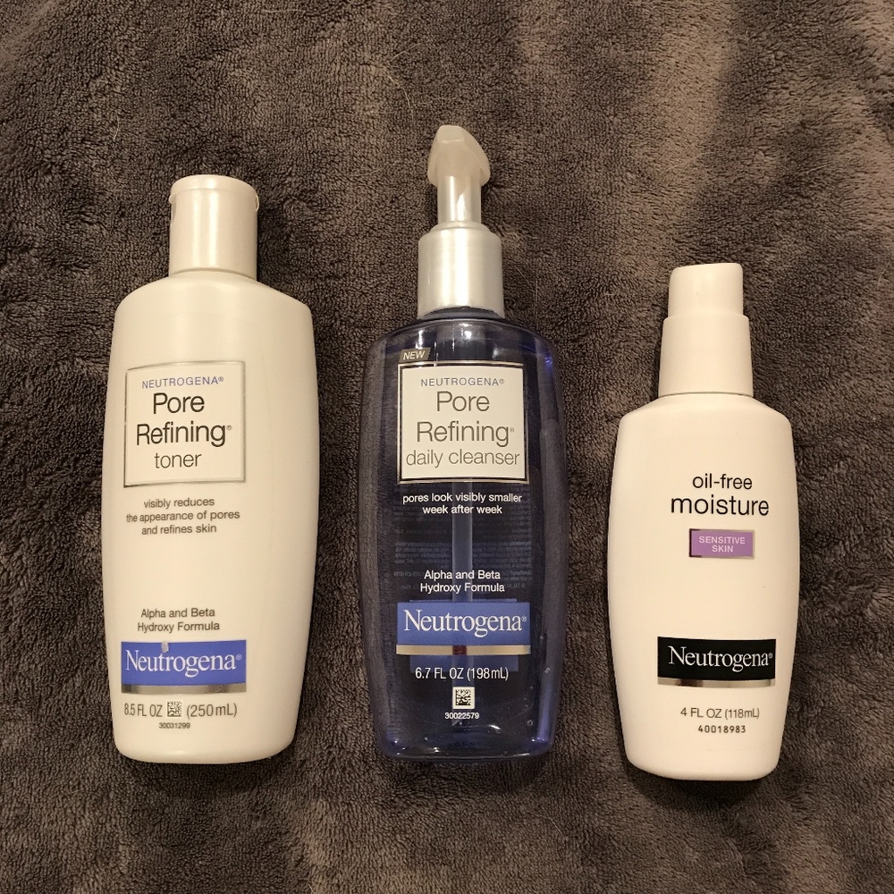Neutrogena- 3 Face Product Bundle- EUC