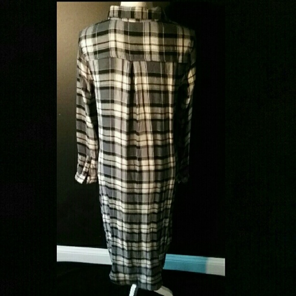 Forever 21 plaid button front tunic/dress - Picture 3 of 4