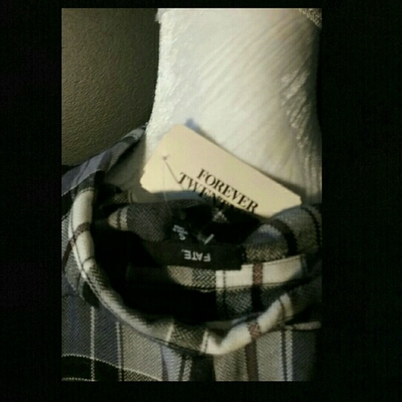 Forever 21 plaid button front tunic/dress - Picture 4 of 4