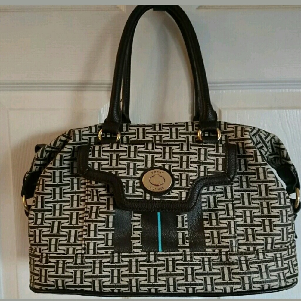 Tommy Hilfiger Monogrammed Handbag Purse