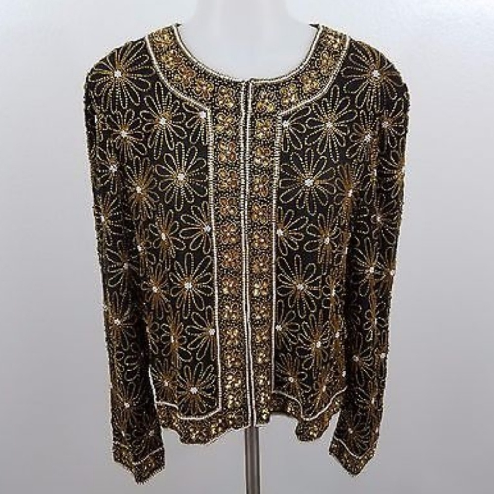 Beautiful beaded silk jacket