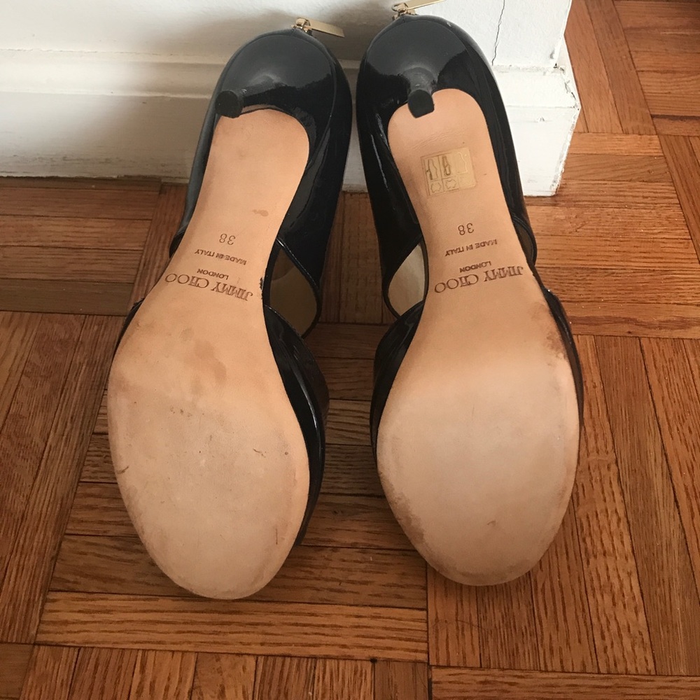 Jimmy Choo Navy Patten Leather heels - Picture 4 of 4