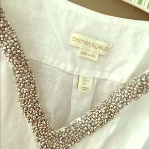 Cynthia Rowley White Linen Tunic