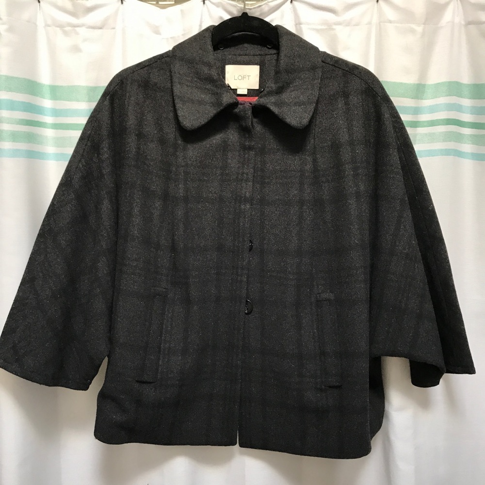 LOFT Plaid Swing Jacket - Sz M/L