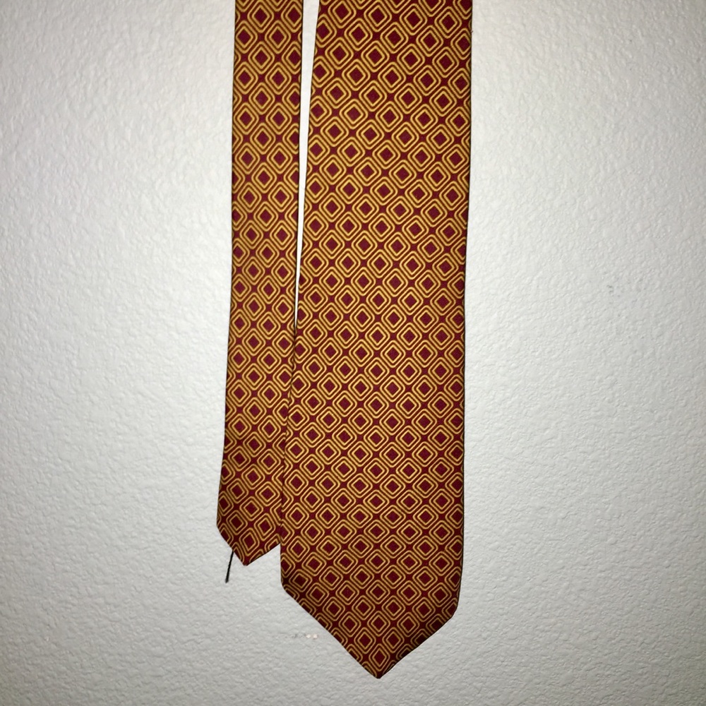 J. Crew burgundy and gold tie