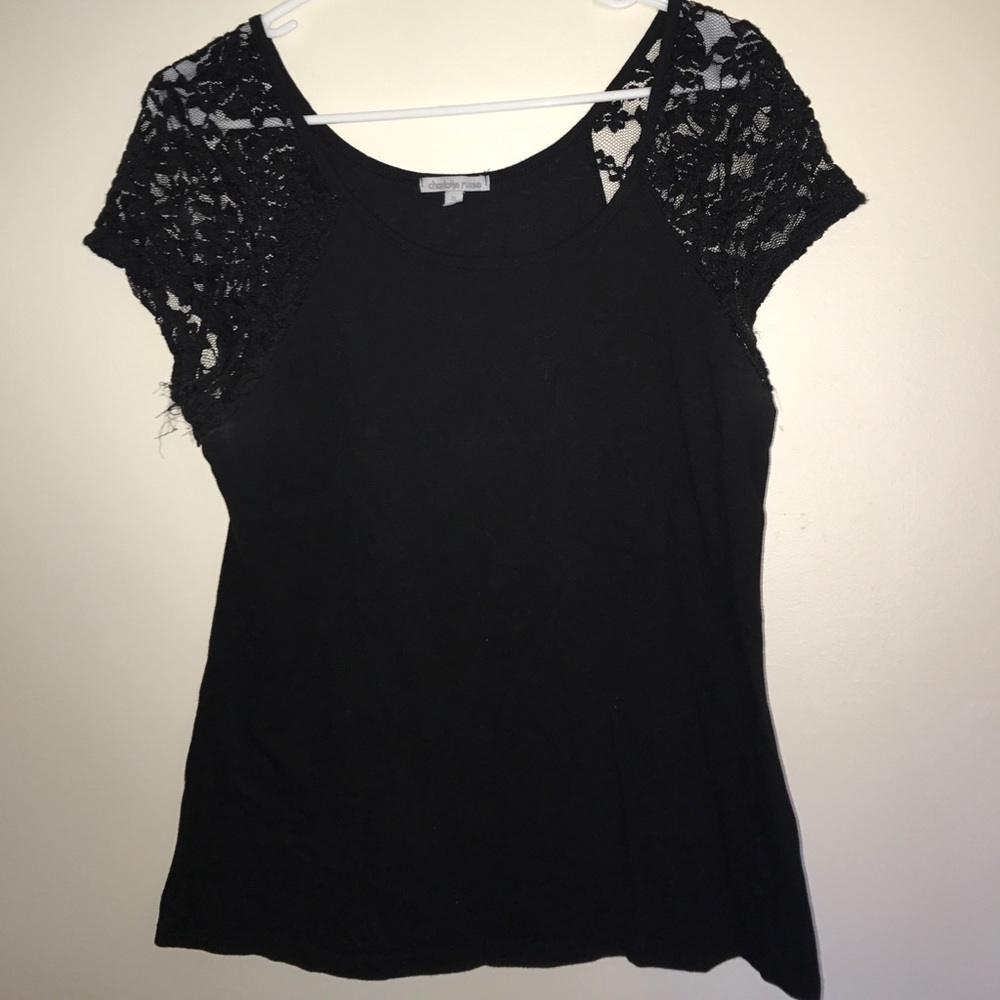 Black top with Lace sleeves