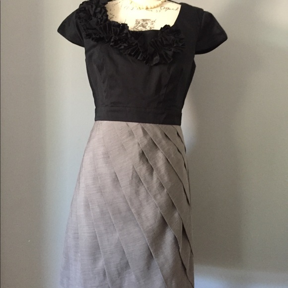 Max  and Cleo Rosette Neckline Pleated Dress - Picture 2 of 4