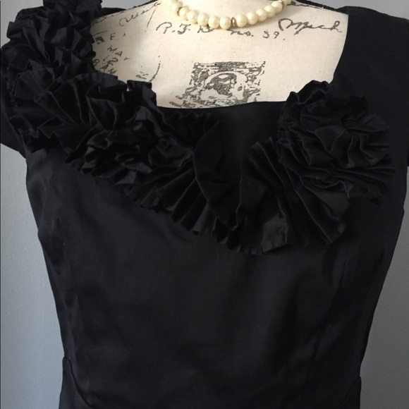 Max  and Cleo Rosette Neckline Pleated Dress - Picture 4 of 4