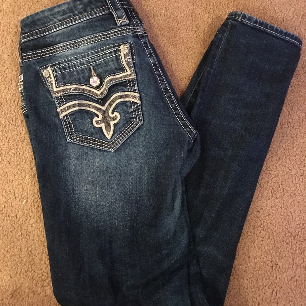 Rock Revival Brand Cuffed Skinny Jeans