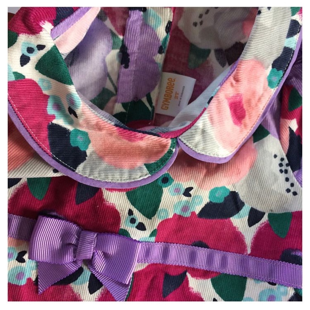 Gymboree Peter Pan Collar Floral Print Dress - Picture 2 of 2