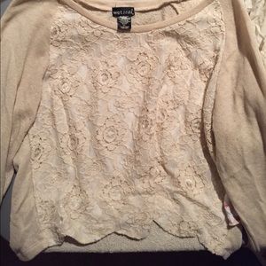 Cream lace sweater