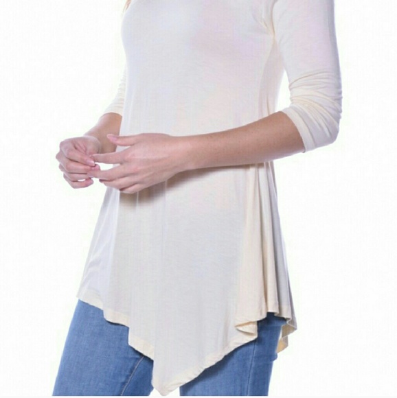 Beige Asymmetrical Tunic - Picture 2 of 6