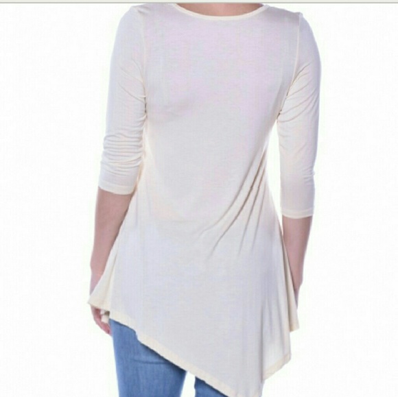 Beige Asymmetrical Tunic - Picture 3 of 6