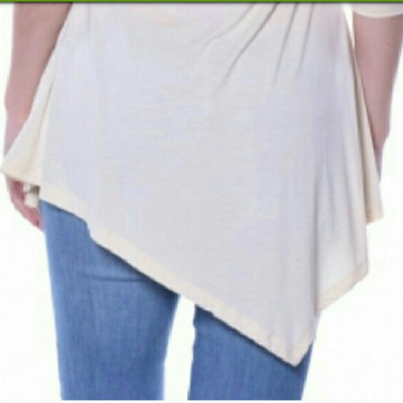 Beige Asymmetrical Tunic - Picture 4 of 6