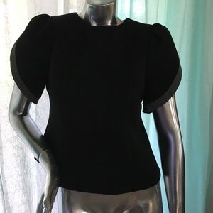 Black scuba knit top
