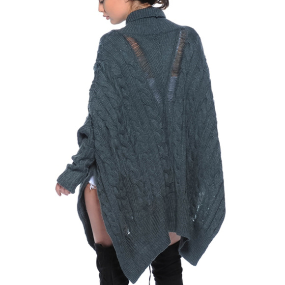 💋LAST 1💋COMFY OVERSIZED SWEATER PONCHO - Picture 3 of 4