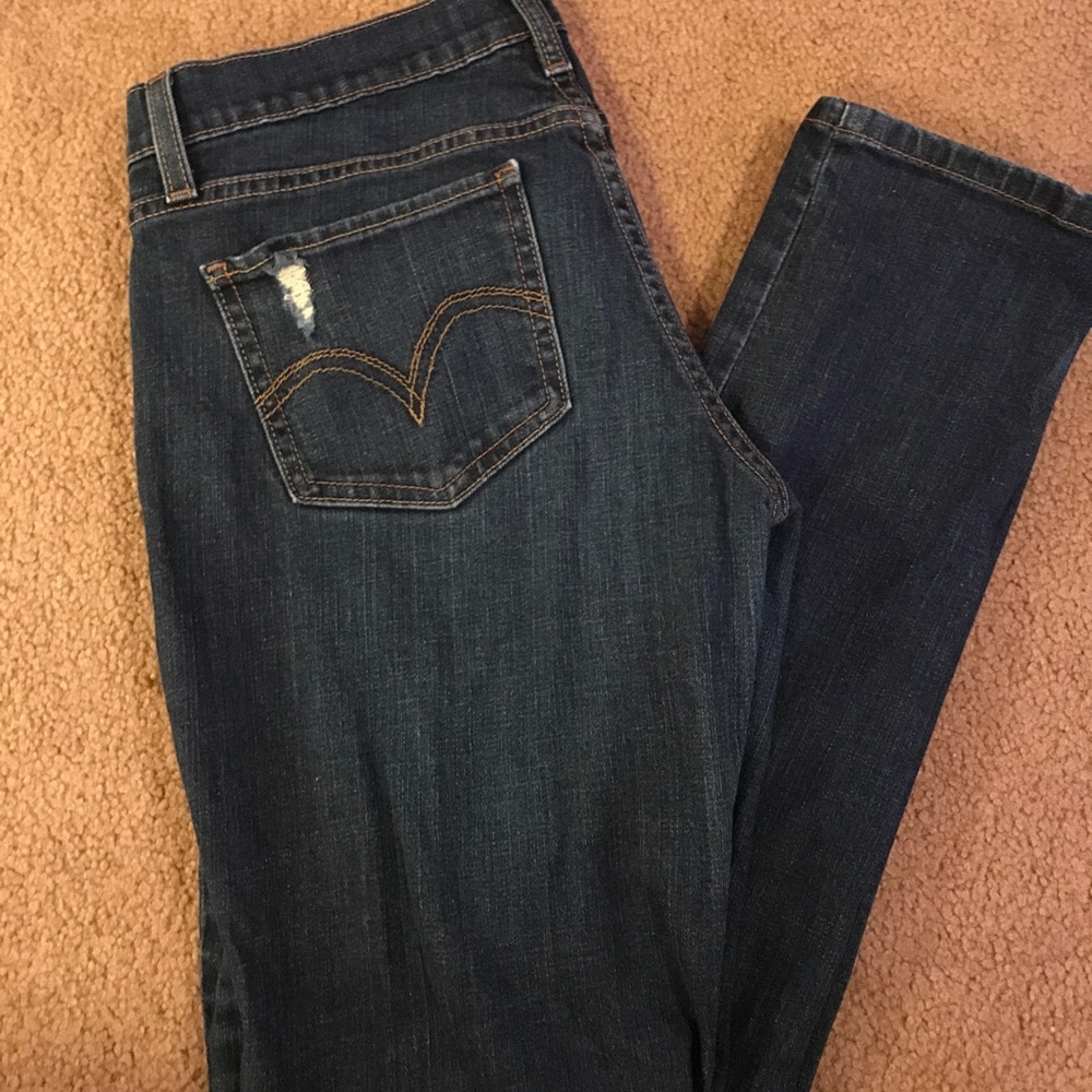 Levi Brand Distressed Skinny Jeans