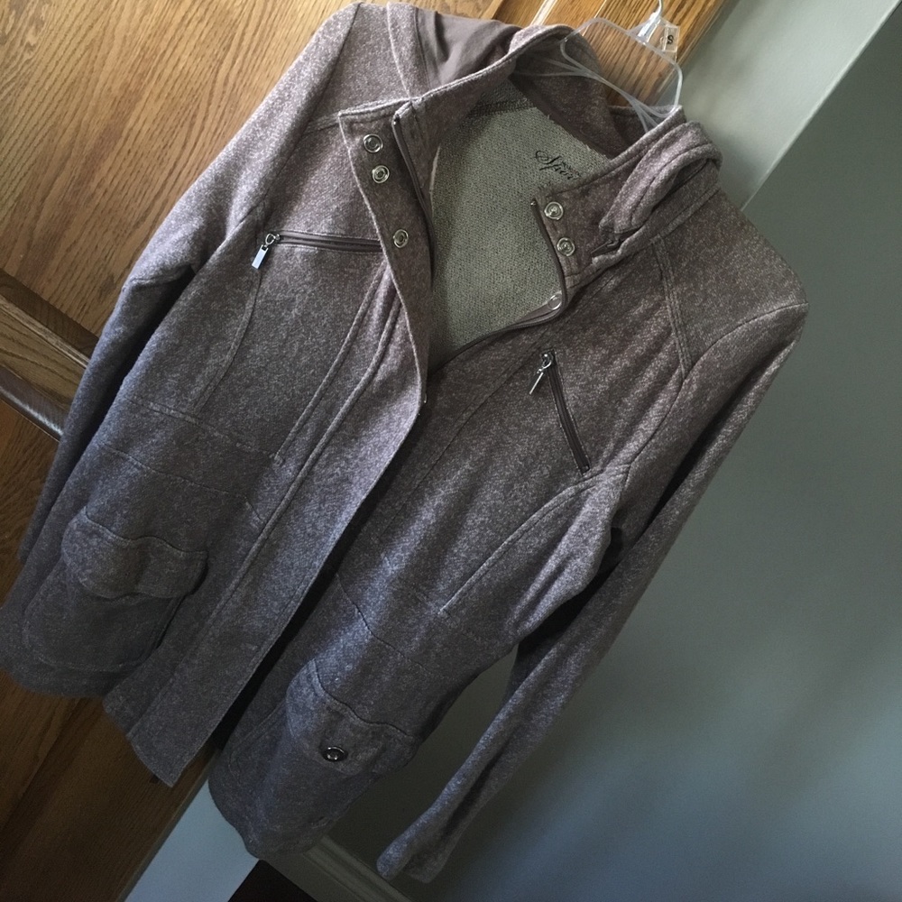 Brown sweater jacket