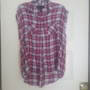 Red & Blue Button-up