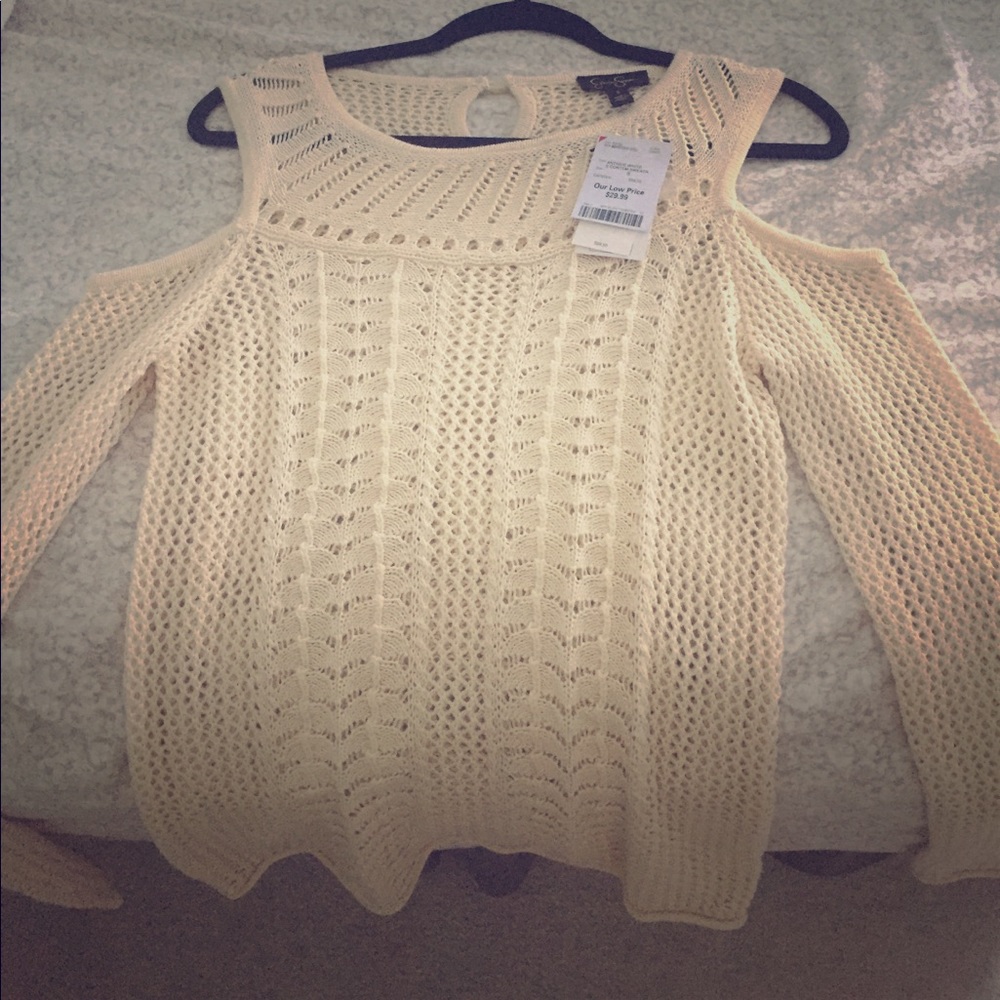 Jessica Simpson Antique White Contem Sweater