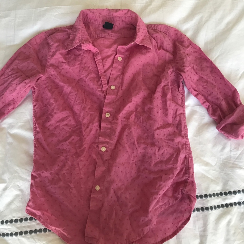 Gap Pink Polka Dot Button Down - XS