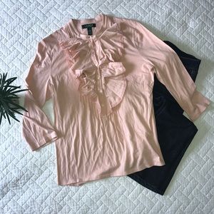 LAUREN BY RALPH LAUREN Blush Pink Cotton Shirt