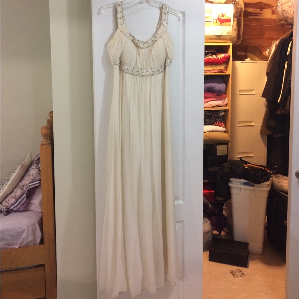 White sequenced maxi dress