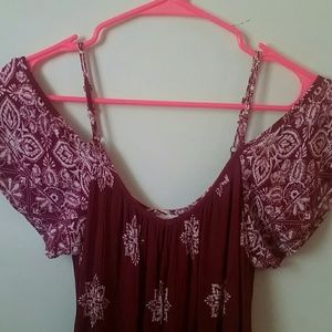 Cold shoulder boho dress🍁