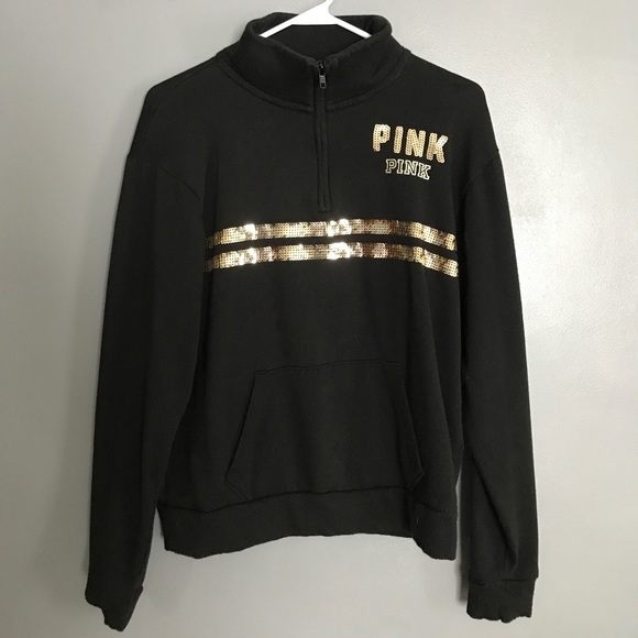 PINK Victoria's Secret Tops - Super comfy PINK quarter zip sweatshirt🎀
