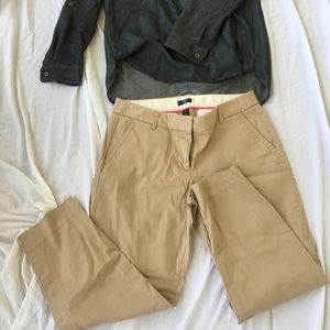 J Crew Stretch City Fit Sz 8 Khaki Pants