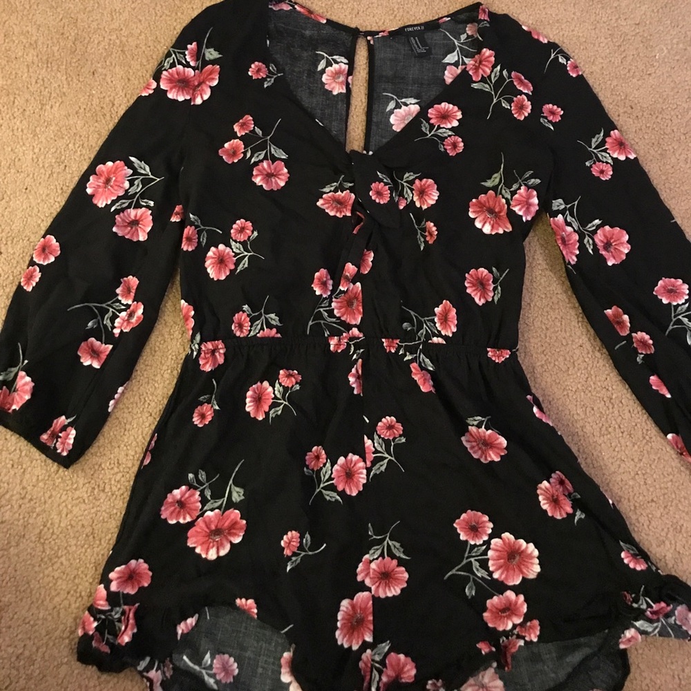Floral Forever 21 Romper