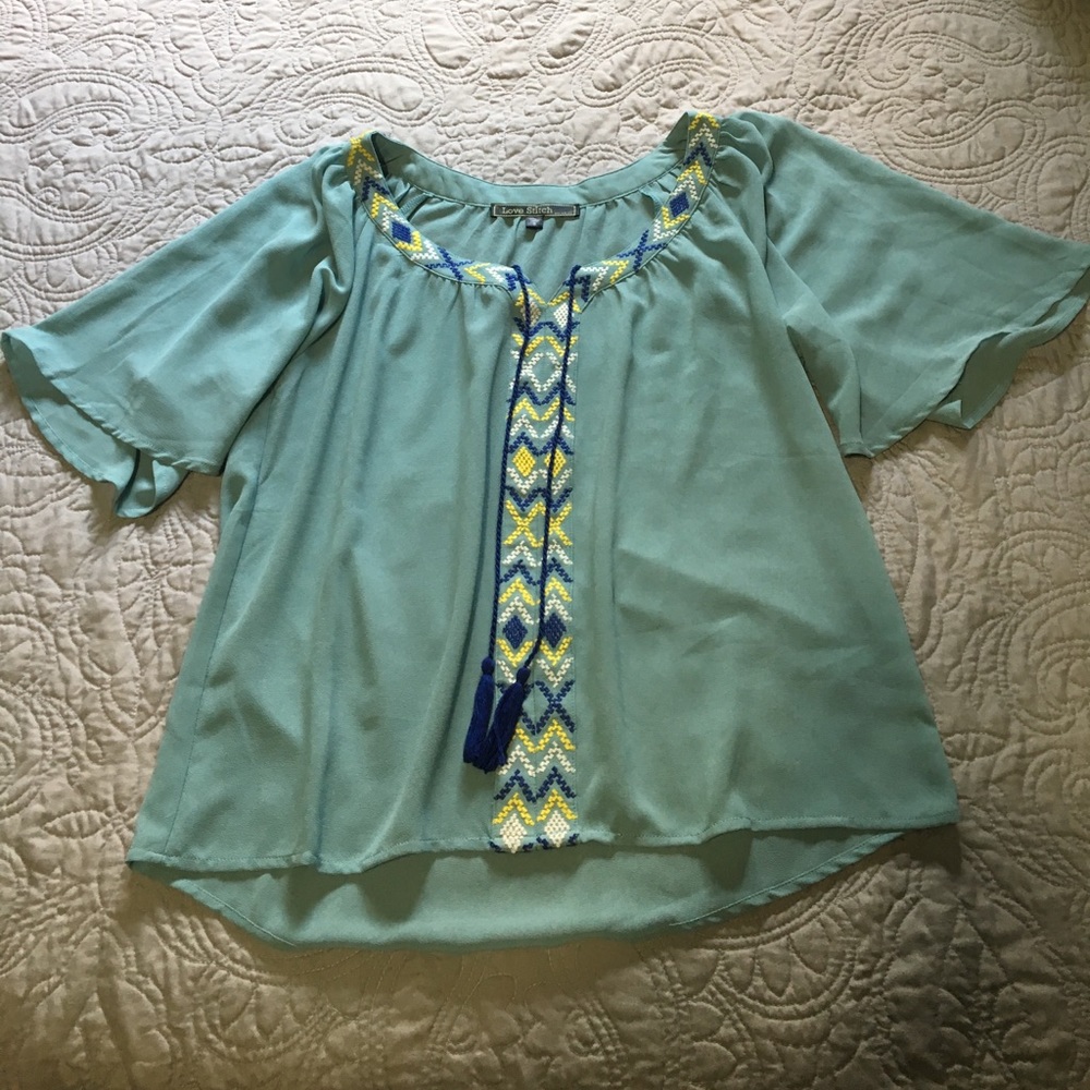 Turquoise blouse