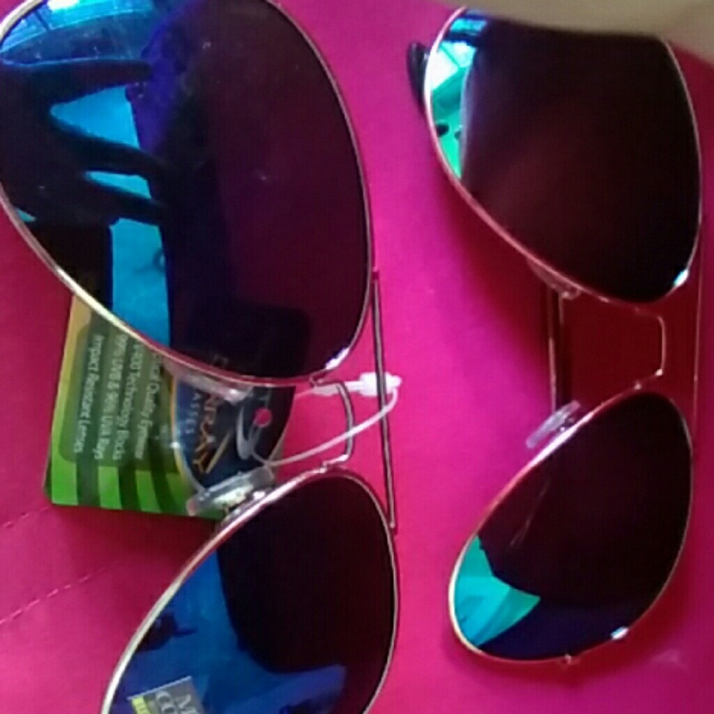 Pair Mirror Aviators Unisex 2 Pair