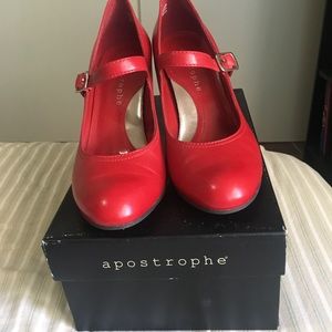 Red Mary Jane Heels