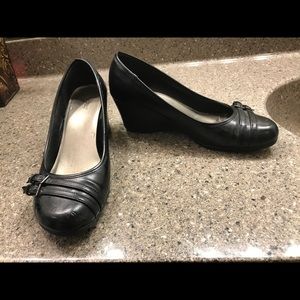 Black Wedge heels Size 8.5