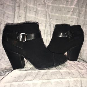 Sexy black ankle boots