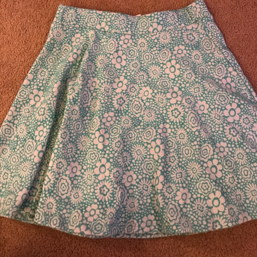 Mint Floral Skater Skirt