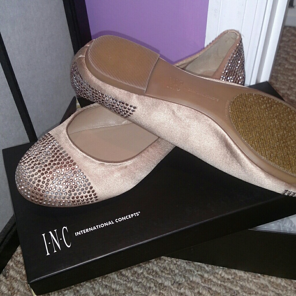INC Sequined Flats
