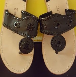 Jack Rogers black Navajo sandal