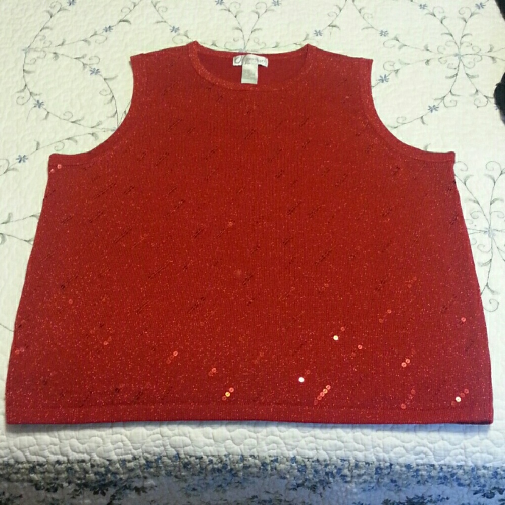 Sweater tank top with sequence