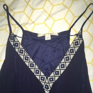 Navy blue criss cross dress