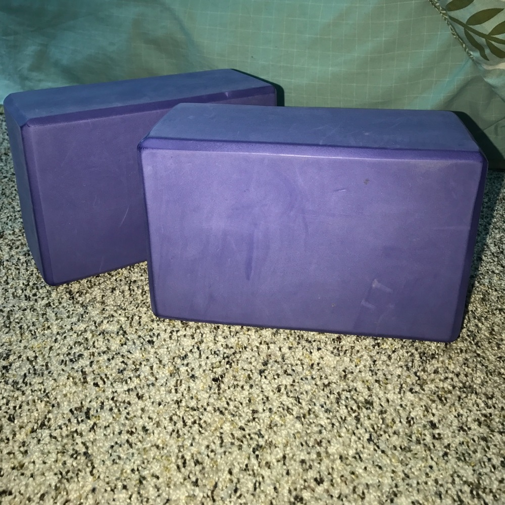 Purple yoga blocks